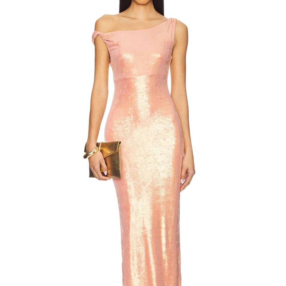 Revolve Superdown Tianna Pink Champagne Gown XS